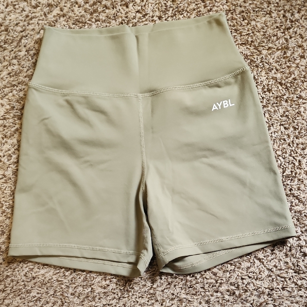 AYBL Women's Olive Green High-Waisted Shorts